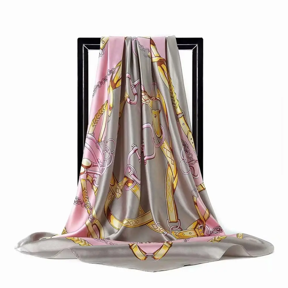 2020 Silk Scarf Women Hijab Fashion Luxury Brand Designer Soft Kerchief 90*90cm Square Shawls and Wraps Satin Headscarf DL011
2020 Silk Scarf Women Hijab Fashion Luxury Brand Designer Soft Kerchief 90*90cm Square Shawls and Wraps Satin Headscarf DL011