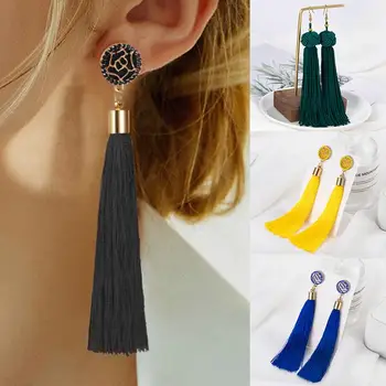 POXAM Fashion Bohemian Tassel Irregular Drop Earrings For Women Yellow Red Black Long Cotton Fringe Dangle Earing 2020 Jewelr 
POXAM Fashion Bohemian Tassel Irregular Drop Earrings For Women Yellow Red Black Long Cotton Fringe Dangle Earing 2020 Jewelr