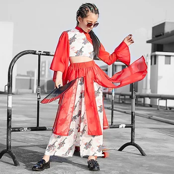 Dance Costumes For Girls Chinese Style Jazz Red Dresses Kids Model Catwalk Show Autumn Suit Street Dance Hip Hop Wear DQL2731
Dance Costumes For Girls Chinese Style Jazz Red Dresses Kids Model Catwalk Show Autumn Suit Street Dance Hip Hop Wear DQL2731