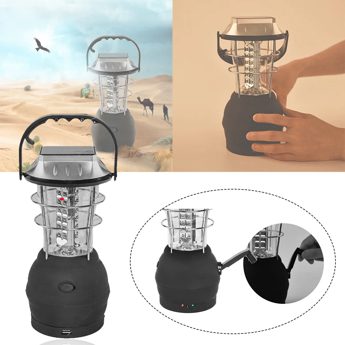LED Camping Lantern Super Bright Portable Outdoor Lanterns Solar Powered Hand Crank Camping Lights LED light Camping Lantern
LED Camping Lantern Super Bright Portable Outdoor Lanterns Solar Powered Hand Crank Camping Lights LED light Camping Lantern