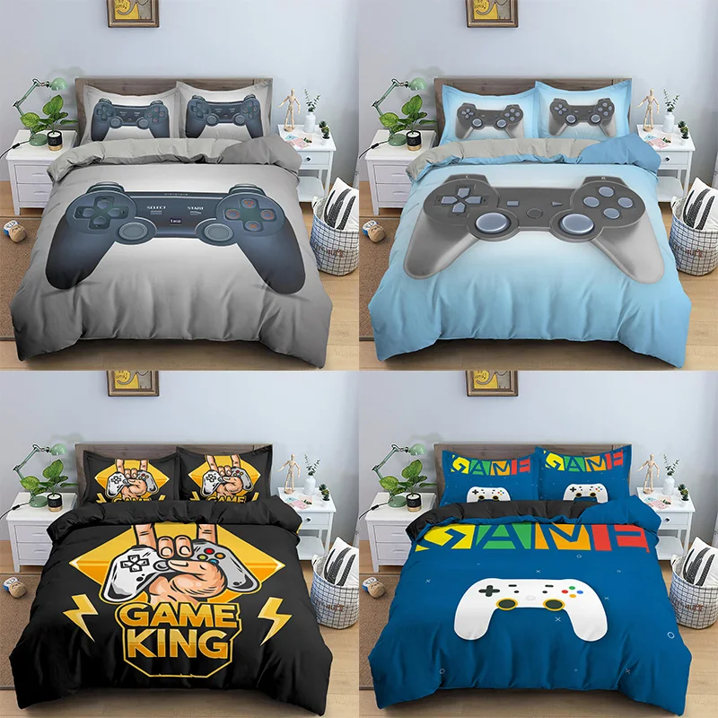 New Gamepad Queen Size Bedding Set Modern Gamer Duvet Cover with Pillowcase Kids Boys Girls Gift Bed Linen For Bedroom Decor
New Gamepad Queen Size Bedding Set Modern Gamer Duvet Cover with Pillowcase Kids Boys Girls Gift Bed Linen For Bedroom Decor