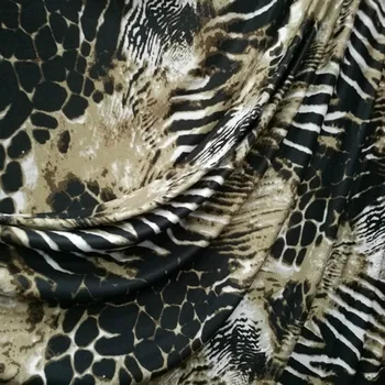 Elasti Ice Silk bottom leopard print zebra printed cloth fabric For Sewing pajamas suspenders skirt trousers DIY Material 1M
Elasti Ice Silk bottom leopard print zebra printed cloth fabric For Sewing pajamas suspenders skirt trousers DIY Material 1M