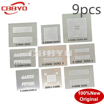 9pcs Memory Directly Heat BGA Reballing Stencils For DDR1 DDR2 DDR3 DDR5 DDR2-3 DDR2-2 DDR3-2 DDR3-3 DDR3-4KF
9pcs Memory Directly Heat BGA Reballing Stencils For DDR1 DDR2 DDR3 DDR5 DDR2-3 DDR2-2 DDR3-2 DDR3-3 DDR3-4KF