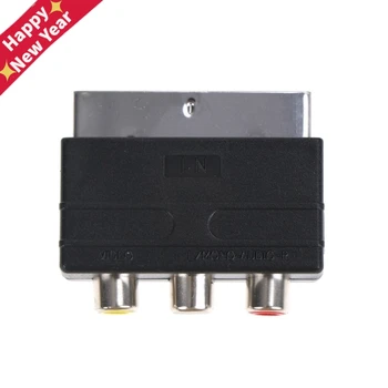 Scart to 3 RCA S-Video Adapter Composite RCA Phono Adaptor Converter AV TV Audio For Video DVD Recorder TV Television Projector
Scart to 3 RCA S-Video Adapter Composite RCA Phono Adaptor Converter AV TV Audio For Video DVD Recorder TV Television Projector