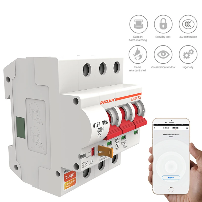 Tuya 3P Smart WIFI Circuit Breaker App Remote Control Work with Alexa echo and Google Home Automation Breaker
Tuya 3P Smart WIFI Circuit Breaker App Remote Control Work with Alexa echo and Google Home Automation Breaker