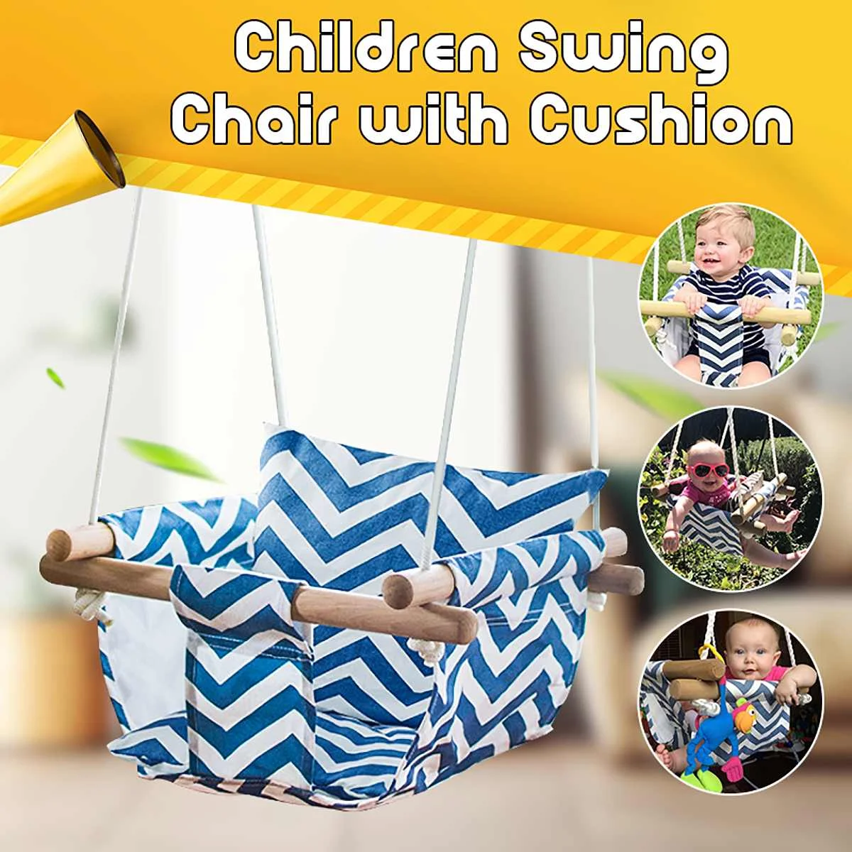 Safety Baby Swing Hammock Seat Set Canvas Hanging Chair with Cushion Outdoor Indoor Garden Wooden Swing Rocker
Safety Baby Swing Hammock Seat Set Canvas Hanging Chair with Cushion Outdoor Indoor Garden Wooden Swing Rocker