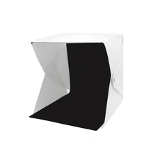 Mini Foldable Photo Shooting Photography lightbox 40x40x40 utton Portable Photo Studio Light Box 2 LED Panels 6 Color Backdrops
Mini Foldable Photo Shooting Photography lightbox 40x40x40 utton Portable Photo Studio Light Box 2 LED Panels 6 Color Backdrops