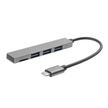 4 in 1 USB 3.1 Type-C Hub To USB 3.0 Magnesium Alloy Hub with TF Reader Slot 3 Port for MacBook Pro/Air 2018
4 in 1 USB 3.1 Type-C Hub To USB 3.0 Magnesium Alloy Hub with TF Reader Slot 3 Port for MacBook Pro/Air 2018