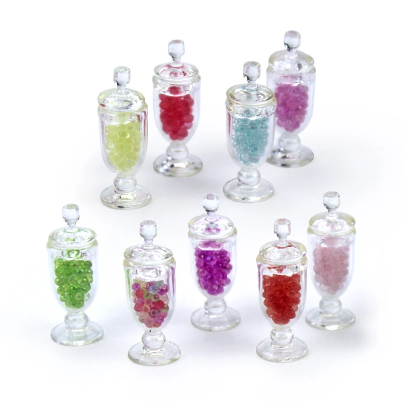 1 шт. 1/12 Миниатюрные аксессуары для кукольного домика миниатюрная банка конфет