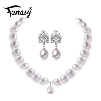 FENASY Natural Freshwater Pearl Necklaces For Women Rice Shape Pearl Earrings Wedding Engagement Jewelry
FENASY Natural Freshwater Pearl Necklaces For Women Rice Shape Pearl Earrings Wedding Engagement Jewelry