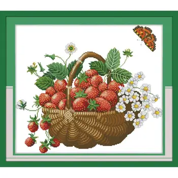 Tempting Strawberry DIY Kit Chinese Cross Stitch Patterns On Canvas Embroidery Needlework Sets Counting Patterns DMC 14CT Decor
Tempting Strawberry DIY Kit Chinese Cross Stitch Patterns On Canvas Embroidery Needlework Sets Counting Patterns DMC 14CT Decor