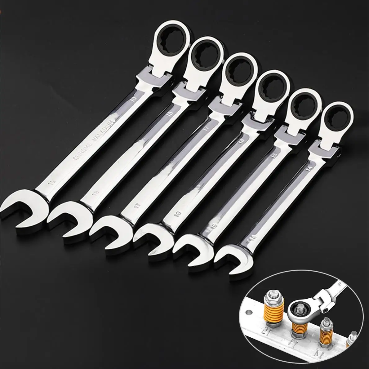 

Ratchet Wrench Tool Car Repair Tools Hand Spanner Open End and Ring Wrenches Tool