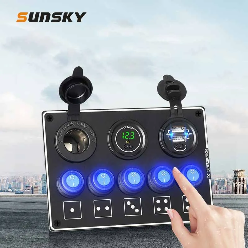 5-Position Switch Dual USB With Voltage Power Base for Car Yacht RV Switch Panel Combination
5-Position Switch Dual USB With Voltage Power Base for Car Yacht RV Switch Panel Combination