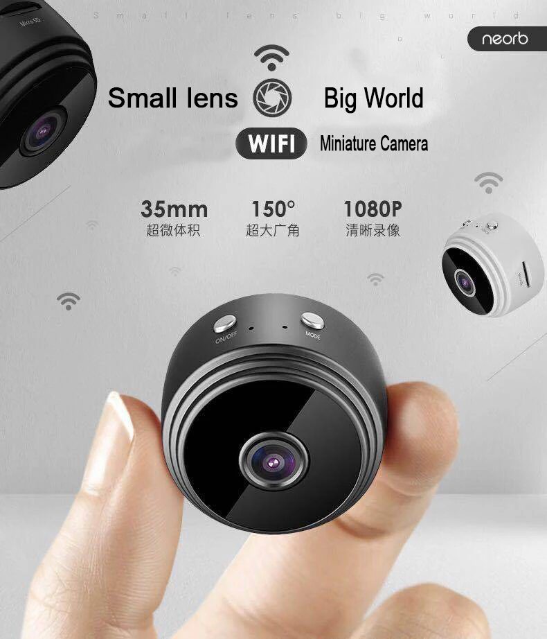 Mini wifi Camera Wireless HD 1080P Remote View/Motion Detection/Night Vision IP Security Recorder
Mini wifi Camera Wireless HD 1080P Remote View/Motion Detection/Night Vision IP Security Recorder