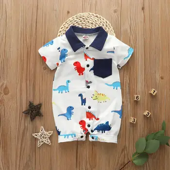 Newborn Infant Baby Boys Cartoon Dinosaur Print Romper Short Sleeve Jumpsuits Cotton Outfits Toddler Summer Fashion Clothes
Newborn Infant Baby Boys Cartoon Dinosaur Print Romper Short Sleeve Jumpsuits Cotton Outfits Toddler Summer Fashion Clothes