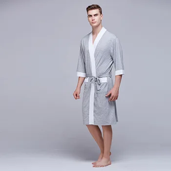 Spring and Summer Men's Cotton Dressing Gown Bathrobe Men Solid Color Cotton Robe Home Clothes Sleeping Robe for Men Kimono Men
Spring and Summer Men's Cotton Dressing Gown Bathrobe Men Solid Color Cotton Robe Home Clothes Sleeping Robe for Men Kimono Men