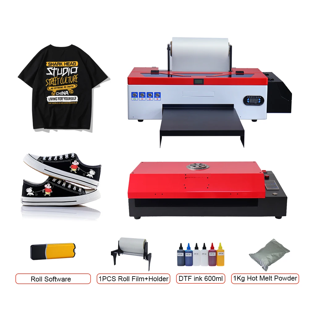 

A3 DTF Printer For Epson L1800 Directly Transfer Heat Transfer Film DTF A3 t shirt printing machine with roll RIP software