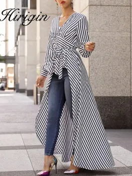 Women Stripe Long Sleeve Irregular Long Shirt Blouse High Low Tunic Top Dress Long Sleeve High Waist Tops Irregular Blusas
Women Stripe Long Sleeve Irregular Long Shirt Blouse High Low Tunic Top Dress Long Sleeve High Waist Tops Irregular Blusas
