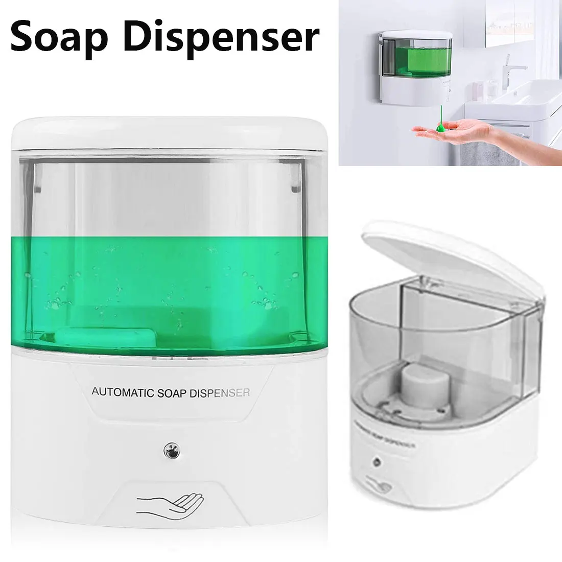 Wall-mounted White 600ml Infrared Induction Smart Liquid Soap Dispenser Sensor Touchless Automatic Soap Dispenser For Kitchen
Wall-mounted White 600ml Infrared Induction Smart Liquid Soap Dispenser Sensor Touchless Automatic Soap Dispenser For Kitchen