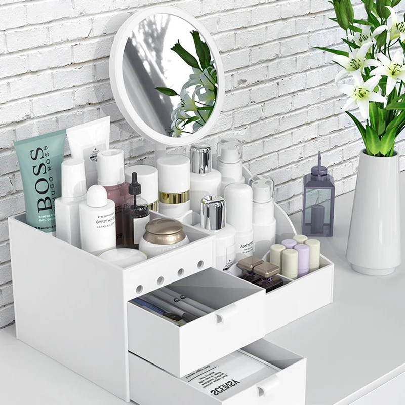 LED Mirror Makeup Storage Box Bathroom Large-capacity Drawer Cosmetics Beauty Box Skin Care Dresser Girl
LED Mirror Makeup Storage Box Bathroom Large-capacity Drawer Cosmetics Beauty Box Skin Care Dresser Girl