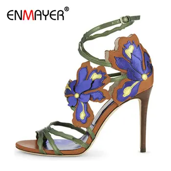 ENMAYER Sexy Elegant PU High Heels Sandals Women Cover Heel Thin Heels Basic Wedding Shoes Round Toe Women Shoes Size 34-43
ENMAYER Sexy Elegant PU High Heels Sandals Women Cover Heel Thin Heels Basic Wedding Shoes Round Toe Women Shoes Size 34-43