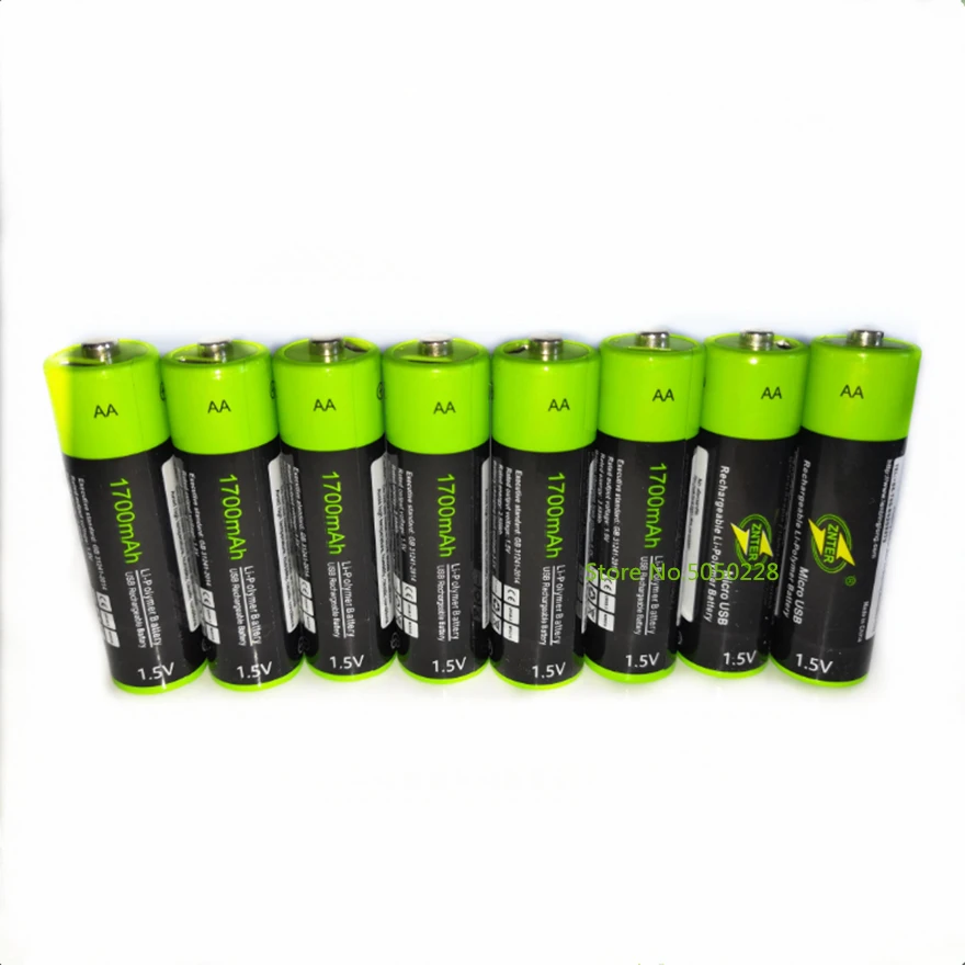 8pcs/lot Original 1.5V AA 1700mAh Rechargeable Lithium Battery USB Lithium Polymer Battery Quickly Charging via Micro USB Cable
8pcs/lot Original 1.5V AA 1700mAh Rechargeable Lithium Battery USB Lithium Polymer Battery Quickly Charging via Micro USB Cable
