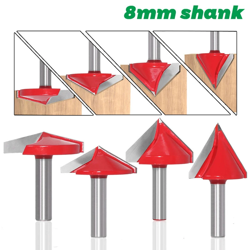 1Pcs 8mm 3D V Engraving Bit CNC End Mill Router Bits For Wood Tungsten Woodworking 60/90/120/150 degrees Milling Cutter
1Pcs 8mm 3D V Engraving Bit CNC End Mill Router Bits For Wood Tungsten Woodworking 60/90/120/150 degrees Milling Cutter