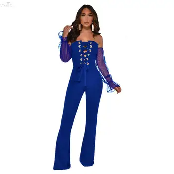 Winter Sexy Jumpsuit Women Sashes Slash Neck Full Sleeve Mesh Bandage Women Romper Clubwear One Piece Jumpsuit Women Outfits
Winter Sexy Jumpsuit Women Sashes Slash Neck Full Sleeve Mesh Bandage Women Romper Clubwear One Piece Jumpsuit Women Outfits