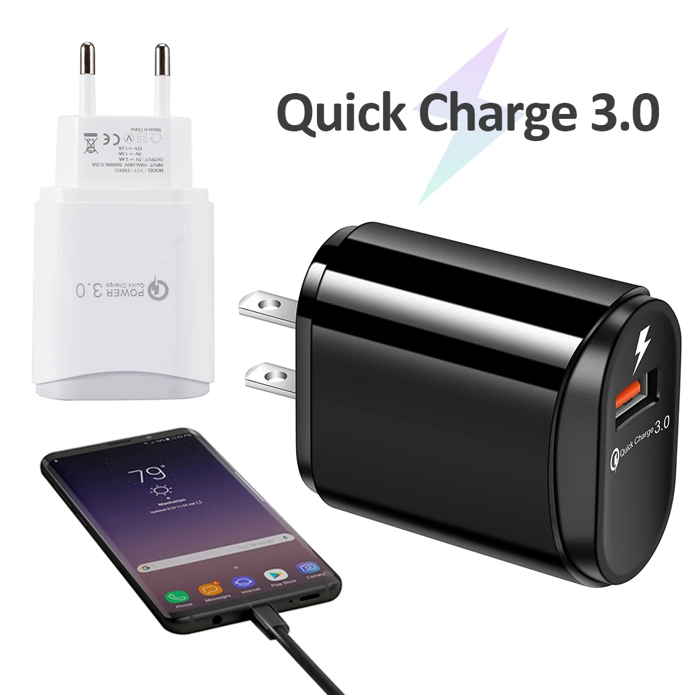 EU/US Plug USB Fast Charging 3.0 for Iphone 7 8 Phone Fast Car Charger Charger for Samsug Xiaomi Huawei Mobile Phone Charger
EU/US Plug USB Fast Charging 3.0 for Iphone 7 8 Phone Fast Car Charger Charger for Samsug Xiaomi Huawei Mobile Phone Charger