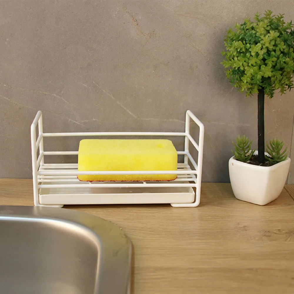 Kitchen Sponge Drain Rack Bathroom Soap Drainer Storage Holder Sink Dishcloth Organizer Iron Drain Shelf with Tray
Kitchen Sponge Drain Rack Bathroom Soap Drainer Storage Holder Sink Dishcloth Organizer Iron Drain Shelf with Tray
