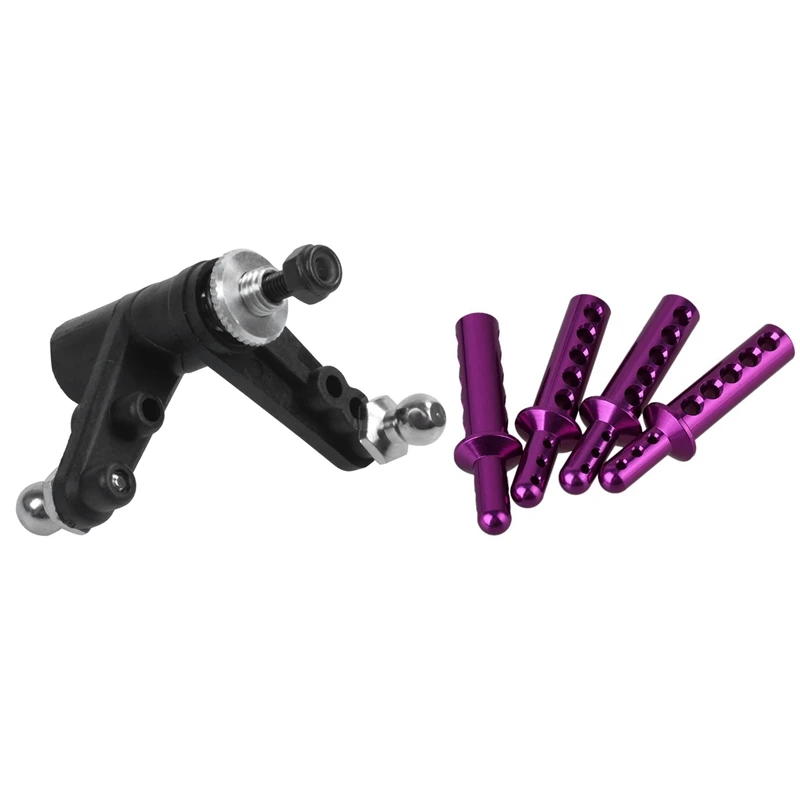 4 Pcs 108037(08007) Aluminum Alloy RC 1:10 Purple Body Post Mounts & 1 Pcs 02025 Servo Saver Set
4 Pcs 108037(08007) Aluminum Alloy RC 1:10 Purple Body Post Mounts & 1 Pcs 02025 Servo Saver Set