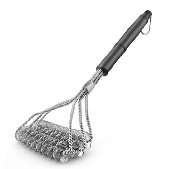 ABSS-Clean Barbecue Brush - 100% Rust Stainless Steel Barbecue Cleaner Three Head Spring Barbecue Cleaning Brush Oven Grill Clea
ABSS-Clean Barbecue Brush - 100% Rust Stainless Steel Barbecue Cleaner Three Head Spring Barbecue Cleaning Brush Oven Grill Clea