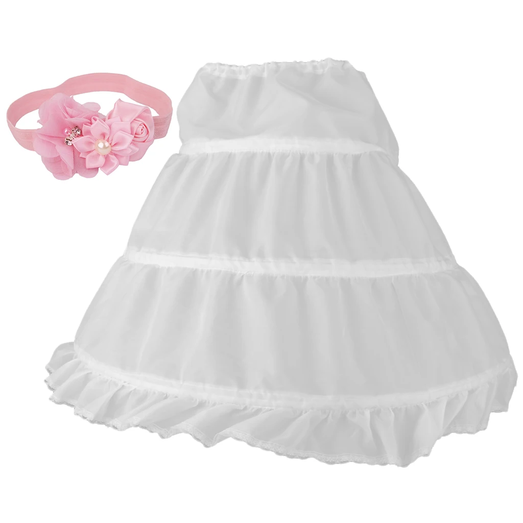 Newborn Crochet Headband Christening Headbands+ Crinoline Newborn Crochet Headband Christening Headbands+ Crinoline