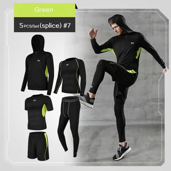 5 Pcs/Set Men's Tracksuit Compression Sports Wear for Men Gym Fitness Exercise Workout Tights Running Jogging Suits
5 Pcs/Set Men's Tracksuit Compression Sports Wear for Men Gym Fitness Exercise Workout Tights Running Jogging Suits