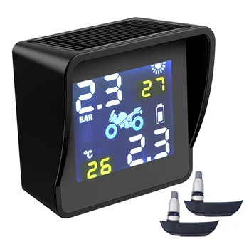 Solar Motorcycle TPMS LCD Motorbike Tire Pressure Monitoring Tyre Temperature Alarm System with 2 Internal Sensors
Solar Motorcycle TPMS LCD Motorbike Tire Pressure Monitoring Tyre Temperature Alarm System with 2 Internal Sensors