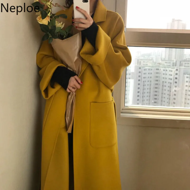 Neploe Women Elegant Winter Wool Overcoat Women Long Bandage Woolen Jacket Cardigan LooseTemperament Abrigos Mujer Manteau 46491
Neploe Women Elegant Winter Wool Overcoat Women Long Bandage Woolen Jacket Cardigan LooseTemperament Abrigos Mujer Manteau 46491
