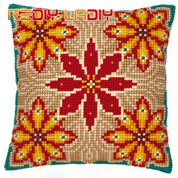 Cross Stitch Cushion Cover Orange Rosette Sofa Pillows DIY Chunky Cross-Stitch Kits 100% Acrylic Yarn Pillow Case Hobby & Crafts
Cross Stitch Cushion Cover Orange Rosette Sofa Pillows DIY Chunky Cross-Stitch Kits 100% Acrylic Yarn Pillow Case Hobby & Crafts
