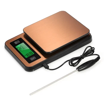 New 3kg/1g Digital Kitchen Scale Electronic Food Scale Highly Accurate Kitchen Weight Scale with Timer Temperature Probe LCD Dis
New 3kg/1g Digital Kitchen Scale Electronic Food Scale Highly Accurate Kitchen Weight Scale with Timer Temperature Probe LCD Dis