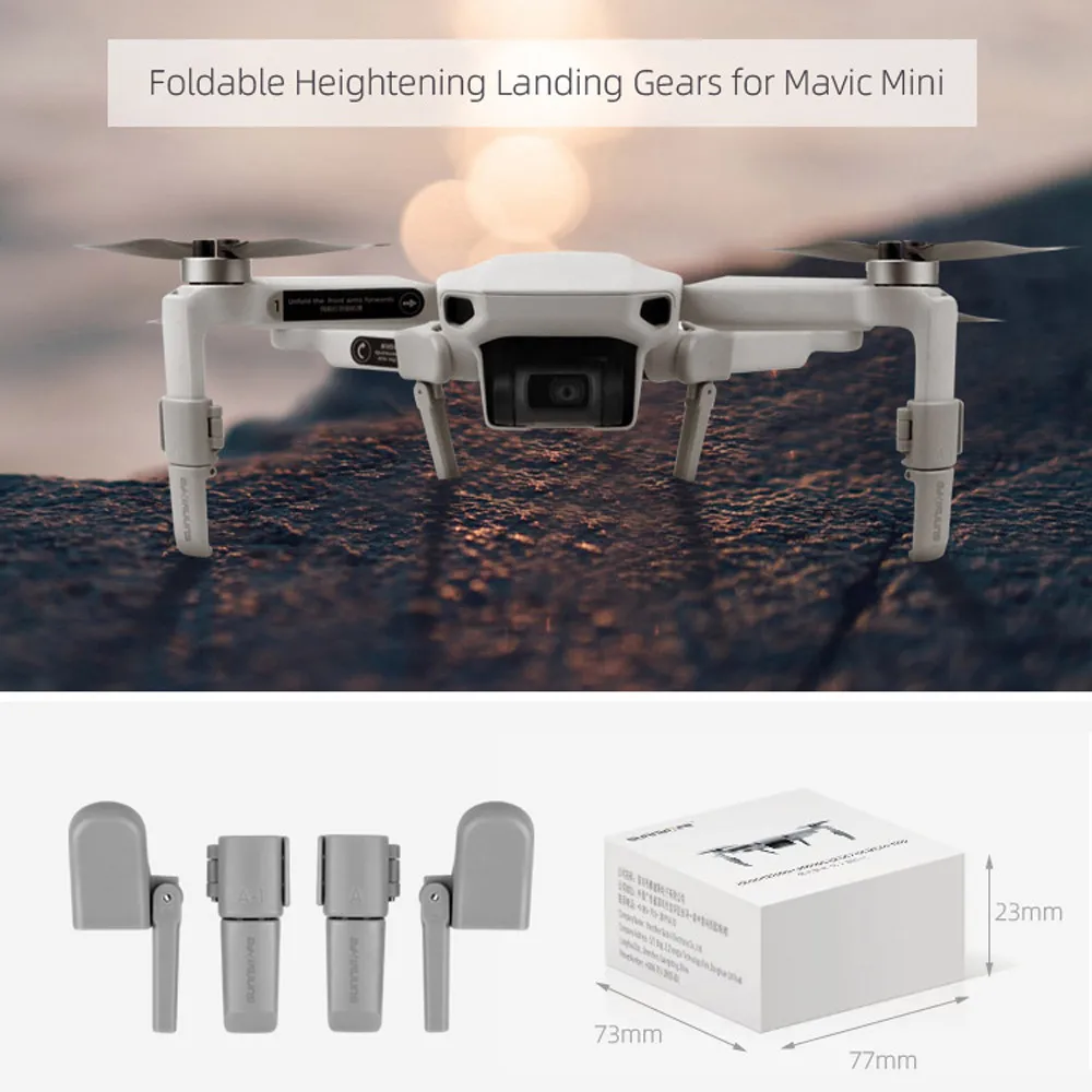 Складная повышающая посадочная Шестерня защита для ног DJI Mavic Mini RC Drone портативная