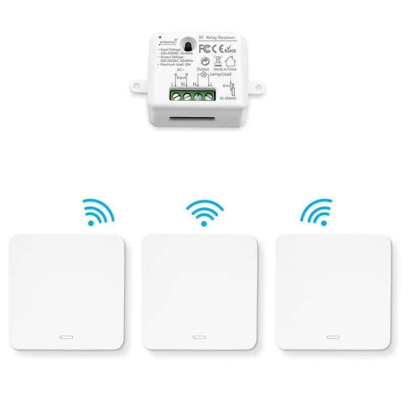 Remote Control RF 433Mhz Wireless Switch Kinetic Self-Powered Wall Switch No Battery Needed, Lighting Control up to 30m No WiFi
Remote Control RF 433Mhz Wireless Switch Kinetic Self-Powered Wall Switch No Battery Needed, Lighting Control up to 30m No WiFi