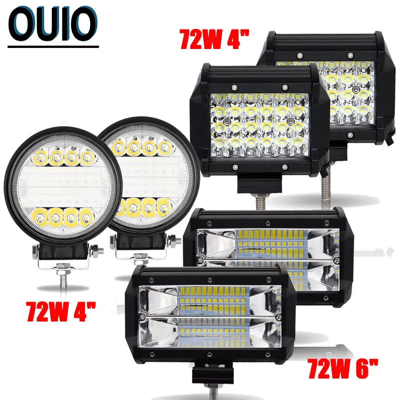 4" 5" Driving Fog Offroad LED Work Car Light 72W 12V LED Universal Cars 4WD Led Combo Beams Work Light Bar Spotlight Flood Lamp
4" 5" Driving Fog Offroad LED Work Car Light 72W 12V LED Universal Cars 4WD Led Combo Beams Work Light Bar Spotlight Flood Lamp