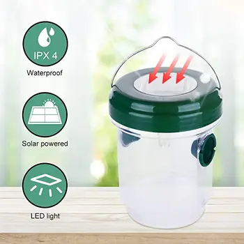 Wasp Trap Solar LED Bee Trap Insect Trap Fruit Fly Trap Solar Wasp Trap Bee Trap with UV LED Light
Wasp Trap Solar LED Bee Trap Insect Trap Fruit Fly Trap Solar Wasp Trap Bee Trap with UV LED Light