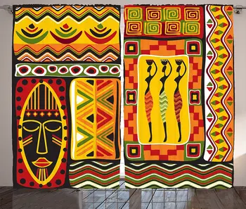 African Window Curtains Elements Historical Original Striped and Rectangle Shapes Design Living Room Decor Bedroom Scarlet
African Window Curtains Elements Historical Original Striped and Rectangle Shapes Design Living Room Decor Bedroom Scarlet