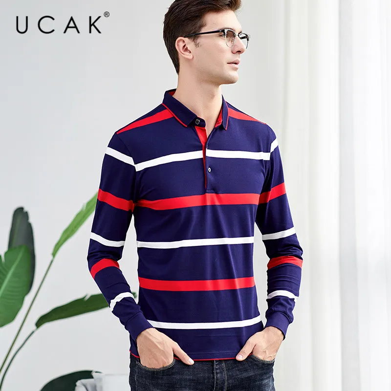 UCAK Brand T-Shirts Men 2020 New Arrival Tee Shirt Long Striped Casual T Shirt Spring Turn-down Collar Streetwear Tshirt U5033
UCAK Brand T-Shirts Men 2020 New Arrival Tee Shirt Long Striped Casual T Shirt Spring Turn-down Collar Streetwear Tshirt U5033