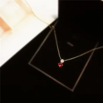 Classic Red Green Cubic Zirconia Pendant Necklace Woman Fashion New Gold Clavicle Necklace Anniversary Gift Jewellery for Girls
Classic Red Green Cubic Zirconia Pendant Necklace Woman Fashion New Gold Clavicle Necklace Anniversary Gift Jewellery for Girls