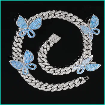 Hot Gold pink butterfly 12MM Cuba chain Necklace Micro Wave Cubic Zirconial Hip hop Jewelry Fashion Gift Favorable price
Hot Gold pink butterfly 12MM Cuba chain Necklace Micro Wave Cubic Zirconial Hip hop Jewelry Fashion Gift Favorable price
