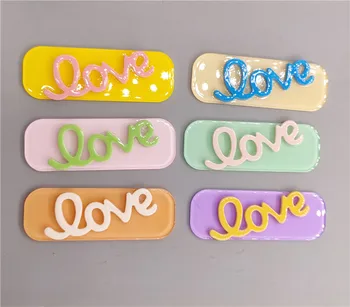 10pcs/lot 2.5X6.6CM square love Acrylic Hair clip cover Flatback Cabochon DIY Scrapbooking Decorative hair clip Accessories
10pcs/lot 2.5X6.6CM square love Acrylic Hair clip cover Flatback Cabochon DIY Scrapbooking Decorative hair clip Accessories