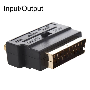 Input/Output RGB Scart Adapter to Composite RCA+S-Video AV TV Audio Adapter For Video DVD Recorder TV 
Input/Output RGB Scart Adapter to Composite RCA+S-Video AV TV Audio Adapter For Video DVD Recorder TV