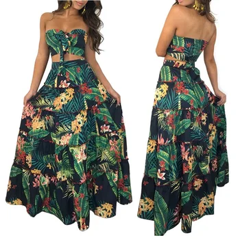 Women Print Ruffles Women Tops Long Skirt Beachwear For Female Summer Beachwear Two Pieces Sets Skirts Women Sets
Women Print Ruffles Women Tops Long Skirt Beachwear For Female Summer Beachwear Two Pieces Sets Skirts Women Sets