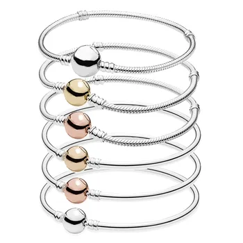 Rose Gold & Silver Ball Clasp Clip Suitable Snake Chain 925 Sterling Silver Bracelet Bangle Fit Fine Bead Charm DIY Jewelry
Rose Gold & Silver Ball Clasp Clip Suitable Snake Chain 925 Sterling Silver Bracelet Bangle Fit Fine Bead Charm DIY Jewelry